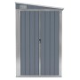 Cobertizo de jardín pared acero galvanizado gris 118x382x178 cm de vidaXL, Cobertizos - Ref: Foro24-316230, Precio: 283,70 €,...