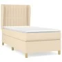 Box spring bed with cream fabric mattress 90x200 cm by vidaXL, Beds and slatted bases - Ref: Foro24-3128658, Price: 335,76 €,...