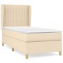 Cama box spring con colchón tela color crema 90x200 cm de vidaXL, Camas y somieres - Ref: Foro24-3128658, Precio: 341,81 €, D...