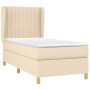 Cama box spring con colchón tela color crema 90x200 cm de vidaXL, Camas y somieres - Ref: Foro24-3128658, Precio: 341,81 €, D...