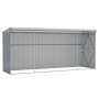 Cobertizo de jardín pared acero galvanizado gris 118x382x178 cm de vidaXL, Cobertizos - Ref: Foro24-316230, Precio: 283,70 €,...