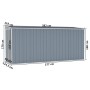Cobertizo de jardín pared acero galvanizado gris 118x382x178 cm de vidaXL, Cobertizos - Ref: Foro24-316230, Precio: 283,70 €,...