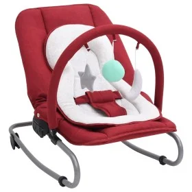 Hamaca mecedora para bebés de acero rojo de vidaXL, Mecedoras y sillas para bebés - Ref: Foro24-10257, Precio: 95,00 €, Descu...
