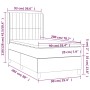 Cama box spring con colchón tela color crema 90x200 cm de vidaXL, Camas y somieres - Ref: Foro24-3132126, Precio: 341,70 €, D...
