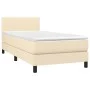 Cama box spring con colchón y LED tela crema 90x200 cm de vidaXL, Camas y somieres - Ref: Foro24-3132970, Precio: 281,59 €, D...
