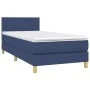 Cama box spring colchón y luces LED tela azul 90x190 cm de vidaXL, Camas y somieres - Ref: Foro24-3133523, Precio: 304,63 €, ...