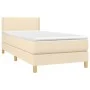 Boxspringbett mit Matratze und LED-Cremestoff 90x200 cm von vidaXL, Betten und Lattenroste - Ref: Foro24-3133610, Preis: 273,...