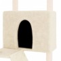 Rascador para gatos con postes de sisal color crema 143 cm en Mobiliario para gatos | Comprar online en Foru.es