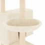 Rascador para gatos con postes de sisal color crema 143 cm en Mobiliario para gatos | Comprar online en Foru.es