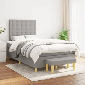 Boxspringbett mit hellgrauer Stoffmatratze 120x200 cm von vidaXL, Betten und Lattenroste - Ref: Foro24-3137461, Preis: 445,06...