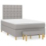 Cama box spring con colchón tela gris claro 120x200 cm de vidaXL, Camas y somieres - Ref: Foro24-3137461, Precio: 443,78 €, D...