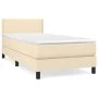 Box spring bed with cream fabric mattress 90x200 cm by vidaXL, Beds and slatted bases - Ref: Foro24-3139950, Price: 272,30 €,...