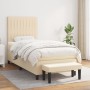 Cama box spring con colchón tela color crema 90x200 cm de vidaXL, Camas y somieres - Ref: Foro24-3136730, Precio: 363,15 €, D...