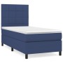 Cama box spring con colchón tela azul 90x190 cm de vidaXL, Camas y somieres - Ref: Foro24-3141743, Precio: 338,63 €, Descuent...