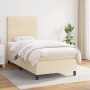 Cama box spring con colchón tela color crema 90x200 cm de vidaXL, Camas y somieres - Ref: Foro24-3141910, Precio: 324,44 €, D...