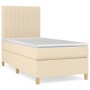 Cama box spring con colchón tela color crema 90x200 cm de vidaXL, Camas y somieres - Ref: Foro24-3142470, Precio: 324,66 €, D...