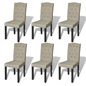 Sillas de comedor 6 unidades de tela camel de vidaXL, Sillas de comedor - Ref: Foro24-160790, Precio: 376,73 €, Descuento: %