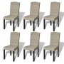 Sillas de comedor 6 unidades de tela camel de vidaXL, Sillas de comedor - Ref: Foro24-160790, Precio: 404,91 €, Descuento: %