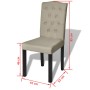Sillas de comedor 6 unidades de tela camel de vidaXL, Sillas de comedor - Ref: Foro24-160790, Precio: 404,91 €, Descuento: %