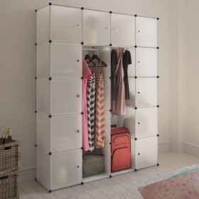 Armario modular con 14 compartimentos blanco 37x146x180,5 cm de vidaXL, Armarios roperos - Ref: Foro24-240500, Precio: 90,98 ...