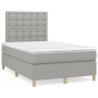 Cama box spring con colchón tela gris claro 120x200 cm de vidaXL, Camas y somieres - Ref: Foro24-3142641, Precio: 411,33 €, D...