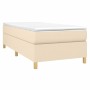 Cama box spring con colchón tela color crema 90x200 cm de vidaXL, Camas y somieres - Ref: Foro24-3144495, Precio: 263,82 €, D...