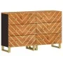 Armario auxiliar 2 uds madera mango marrón negro 60x33,5x75cm de vidaXL, Aparadores - Ref: Foro24-3206281, Precio: 291,89 €, ...