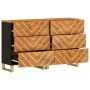 Armario auxiliar 2 uds madera mango marrón negro 60x33,5x75cm de vidaXL, Aparadores - Ref: Foro24-3206281, Precio: 291,89 €, ...