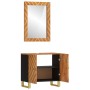 Juego muebles de baño 2 pzas madera maciza mango marrón y negro de vidaXL, Muebles de baño - Ref: Foro24-3206289, Precio: 143...