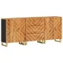 Armario auxiliar 3 uds madera mango marrón negro 60x33,5x75cm de vidaXL, Aparadores - Ref: Foro24-3206282, Precio: 391,27 €, ...