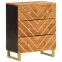 Armario auxiliar 3 uds madera mango marrón negro 60x33,5x75cm de vidaXL, Aparadores - Ref: Foro24-3206282, Precio: 391,27 €, ...