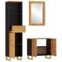 Juego muebles de baño 3 pzas madera maciza mango marrón y negro de vidaXL, Conjuntos de muebles para dormitorios - Ref: Foro2...