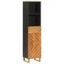 Juego muebles de baño 3 pzas madera maciza mango marrón y negro de vidaXL, Conjuntos de muebles para dormitorios - Ref: Foro2...