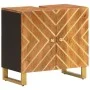 Juego muebles de baño 3 pzas madera maciza mango marrón y negro de vidaXL, Conjuntos de muebles para dormitorios - Ref: Foro2...