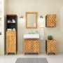 Juego muebles de baño 5 pzas madera maciza mango marrón y negro de vidaXL, Muebles de baño - Ref: Foro24-3206292, Precio: 384...