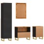 Juego muebles de baño 4 pzas madera maciza mango marrón y negro de vidaXL, Muebles de baño - Ref: Foro24-3206291, Precio: 328...