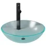Sink with faucet and push-button frosted tempered glass stopper by vidaXL, Sinks - Ref: Foro24-3098445, Price: 93,38 €, Disco...