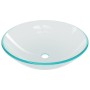 Lavabo con grifo y tapón pulsador cristal templado transparente de vidaXL, Lavabos - Ref: Foro24-3098440, Precio: 89,78 €, De...
