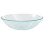 Lavabo con grifo y tapón pulsador cristal templado transparente de vidaXL, Lavabos - Ref: Foro24-3098440, Precio: 89,78 €, De...