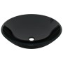 Lavabo y grifo tapón pulsador cristal templado negro de vidaXL, Lavabos - Ref: Foro24-3098450, Precio: 97,41 €, Descuento: %