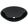 Sink and faucet with black tempered glass push-button stopper by vidaXL, Sinks - Ref: Foro24-3098450, Price: 100,05 €, Discou...