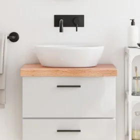 Light brown treated solid wood bathroom countertop 60x30x(2-6) cm by vidaXL, Countertops - Ref: Foro24-3156103, Price: 63,98 ...