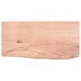 Badezimmerarbeitsplatte aus hellbraun behandeltem Massivholz, 60 x 30 x (2–6) cm von vidaXL, Arbeitsplatten - Ref: Foro24-315...