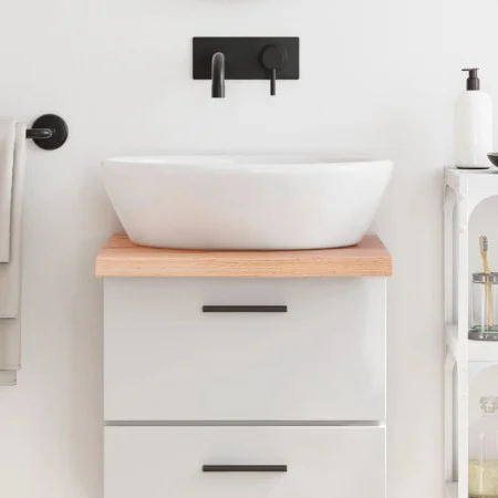 Light brown treated solid wood bathroom countertop 40x60x(2-4) cm by vidaXL, Countertops - Ref: Foro24-3156099, Price: 42,00 ...