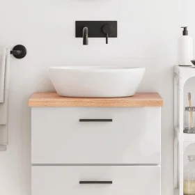 Encimera baño madera maciza tratada marrón claro 60x40x(2-4) cm by vidaXL, Countertops - Ref: Foro24-3156105, Price: 63,44 €,...