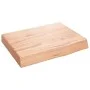 Badezimmerarbeitsplatte aus hellbraun behandeltem Massivholz, 40 x 30 x (2–6) cm von vidaXL, Arbeitsplatten - Ref: Foro24-315...