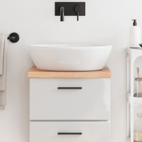 Encimera baño madera maciza tratada marrón claro 40x40x(2-4) cm de vidaXL, Encimeras - Ref: Foro24-3156093, Precio: 43,61 €, ...
