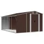 Cobertizo de jardín acero galvanizado marrón 277x365,5x179 cm de vidaXL, Cobertizos - Ref: Foro24-3188297, Precio: 569,96 €, ...