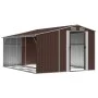 Cobertizo de jardín acero galvanizado marrón 277x365,5x179 cm de vidaXL, Cobertizos - Ref: Foro24-3188297, Precio: 569,96 €, ...