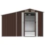 Cobertizo de jardín acero galvanizado marrón 277x365,5x179 cm de vidaXL, Cobertizos - Ref: Foro24-3188297, Precio: 569,96 €, ...